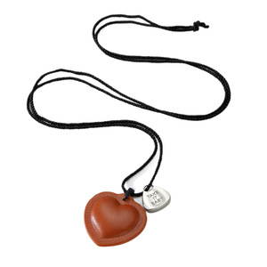 Collar de cuero con forma de corazón para mujer, cadena para suéter, accesorio de moda, colgante multicolor, joyería, collares largos - Product Image 5