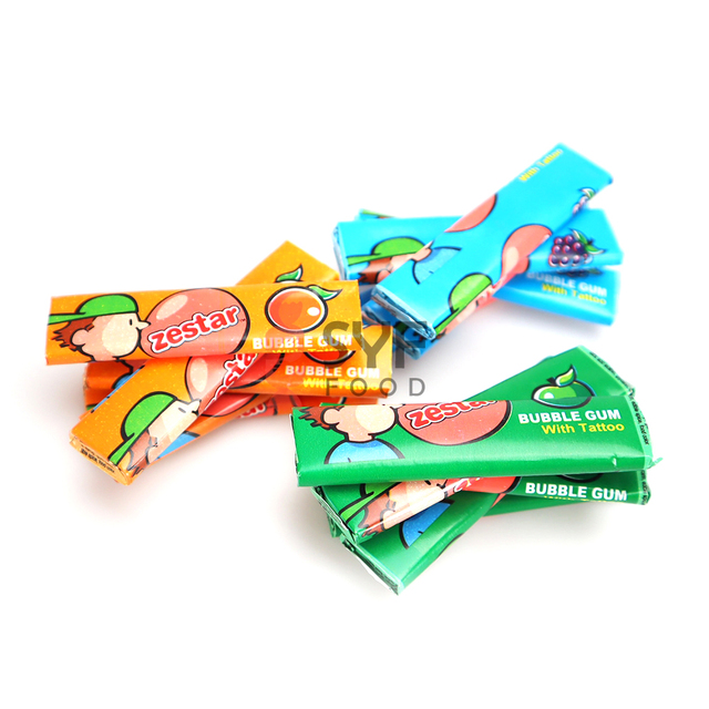 OEM Wholesale Halal Good Quality Chewing Gum Assorted Fruit Flavour Bubble Gum