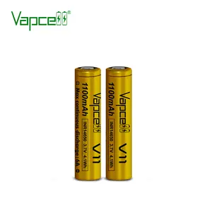 Factory Sale 3.6V Li Ion Battery Vapcell INR14650 1100mah 6A 14650 Lithium Rechargeable Cell for Electric Scooter Power Tools