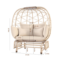 Offres Spéciales nouveau design intérieur extérieur jardin canapé double confort supérieur tissage oeuf balançoire chaise