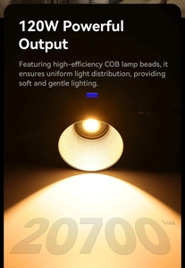 <span class=keywords><strong>Ulanzi</strong></span> ไฟลบข้อมูลภายใน<span class=keywords><strong>120</strong></span> W, ไฟสปอตไลท์<span class=keywords><strong>120</strong></span>แบบไร้สายไฟสอง V-Mount cob 2700K 6500K ไฟสำหรับถ่ายภาพในร่ม - Product Image 3