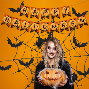 Banderas para fiestas de Halloween, decoraciones rectangulares personalizadas impresas para celebraciones festivas - Product Image 4