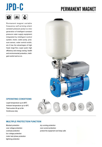 Pompes centrifuges horizontales multi-étages auto-amorçantes JPD-C avec variateur <span class=keywords><strong>de</strong></span> fréquence intégré pour <span class=keywords><strong>pompe</strong></span> à <span class=keywords><strong>eau</strong></span> domestique - Product Image 6