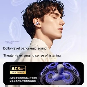 Auriculares inalámbricos de clip abierto, sonido estéreo HiFi, auriculares con reducción de ruido ENC y pantalla digital para disfrutar de la música diaria - Product Image 3
