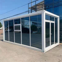 Maison modulaire préfabriquée en bois et acier, design moderne de ferme de luxe, portable, avec cuisine