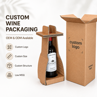 Boîte d'expédition robuste pour bouteilles de vin avec structure ondulée absorbant les chocs et solutions d'emballage OEM pour les commandes d'exportation