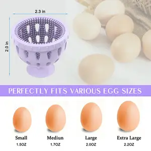 Multi-Funktionale kleine Silikon-Ei-Bürste bequeme wiederverwendbare Reinigungsbürste für frische Eier & Gemüse Obst Reinigung
