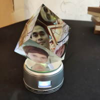 Cube en cristal gravé au laser 3D personnalisable multifonctionnel de haute qualité HBL, cube carré en verre vierge rotatif à 360 degrés avec impression UV