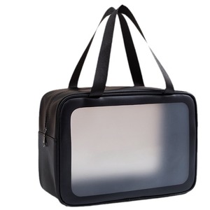 กระเป๋าใส่อุปกรณ์อาบน้ำแบบใส  ปรับแต่งโลโก้ได้  ขั้นต่ำในการสั่งซื้อน้อย  กระเป๋าใส่เครื่องสำอางแบบกันน้ำ  วัสดุ PVC  พร้อมซิป - Product Image 4