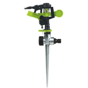 JS-354 Metal Spike Plastic Impulse Water Irrigation Gun Lawn Sprinkler