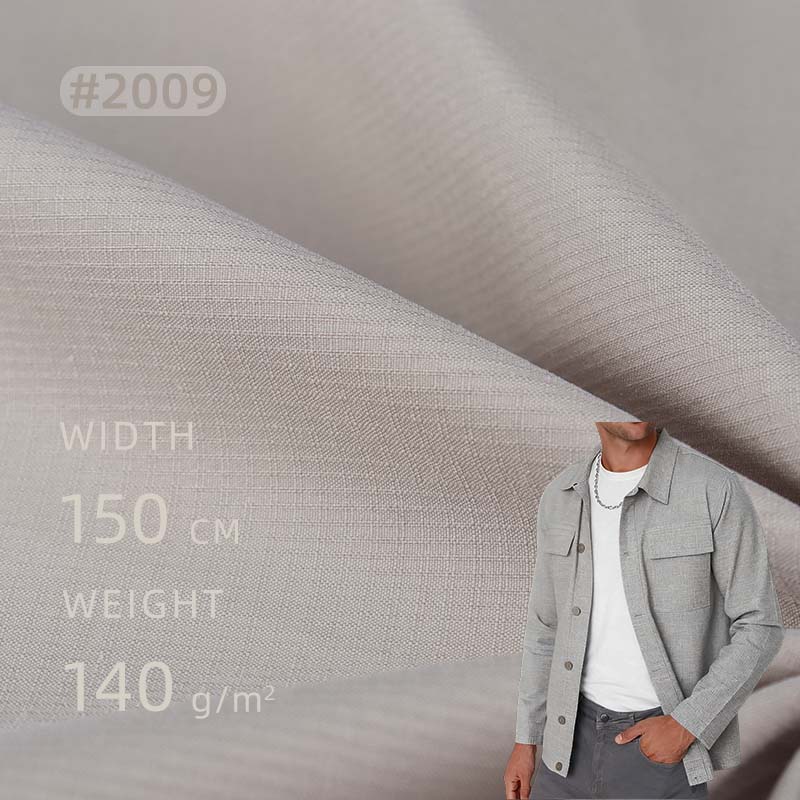 2009 Casual Shirt Fabric Wrinkle Resistant 100% Polyester Lightweight Plain Dyed Functional School Uniform Dress Business Fabric