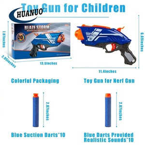 어린이용 소형 블래스터 에어소프트 권총, 20개 소프트 폼 다트 포함 EVA 장난감 총 소프트 불릿 건 - Product Image 5