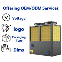Pompe à chaleur en acier inoxydable anti-corrosion OEM/ODM 380V 34kW-150kW avec surveillance automatique à distance pour le chauffage des étangs de crevettes d'eau salée