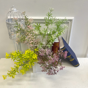 Estilo <span class=keywords><strong>de</strong></span> bosque al aire libre Guía <span class=keywords><strong>de</strong></span> camino blanco y verde fresco Arreglo floral Decoración <span class=keywords><strong>Hortensia</strong></span> verde Delphinium Planta verde - Product Image 6