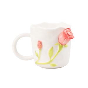 卸売ローズデザイン3Dカラー描画ハンドペイントギフトセラミックマグ - Product Image 6