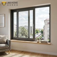 Fenêtres coulissantes en aluminium insonorisées à double vitrage résistantes aux impacts des ouragans certifiées NFRC pour appartement, cuisine, balcon