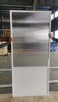Puerta Doble Francesa de Vidrio Curvo de Estilo Europeo Moderno para Interiores Residenciales