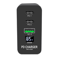 Chargeur de charge rapide d'usine 65W QC3.0 PD PPS chargeur mural intelligent double USB C à 3 ports pour une alimentation rapide Charge de téléphone