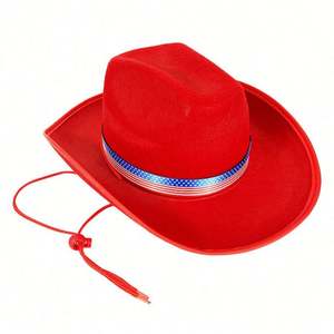 Sombrero de Vaquero Occidental al por Mayor con Cinta Decorativa y Gafas - Unisex, para Viajes, Todas las Estaciones, Tallas Personalizables - Product Image 4