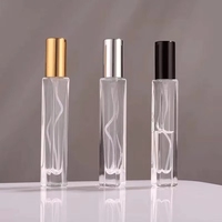 Flacons de parfum vides rechargeables miniatures de 10 ml, carrés, en verre, pour échantillons