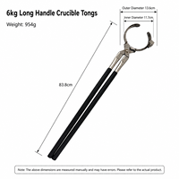 Pinces de 2kg/4kg/5kg/6kg/8kg pour manipuler les creusets de fusion, pinces en acier inoxydable, outils de moulage de bijoux, pinces à creusets