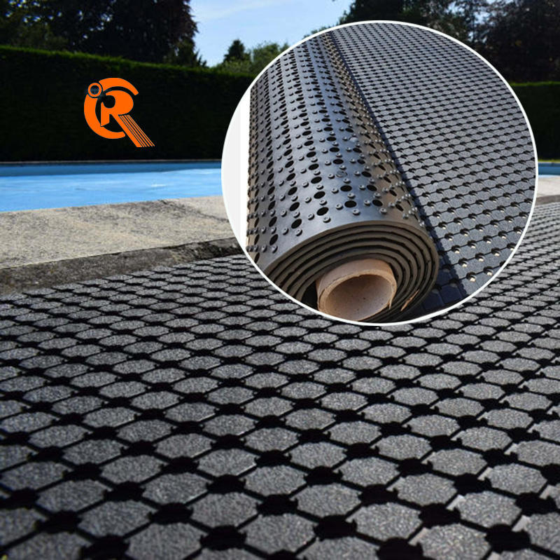 Rubber Pool Functional Swimming Pool Ground UTE Rubber Cover Water Drainage Slip Resistant ...