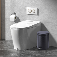 Nouvelles poubelles compactes à pédale en métal noir de 3L et 5L, poubelles à déchets de cuisine, poubelles de recyclage à pédale pour la maison, la salle de bain, la chambre à coucher, le bureau