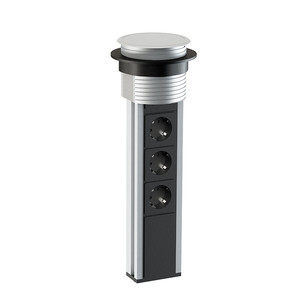 Sacyr 80 <b>aluminum</b> telescopic <b>tower</b> with 3 sockets + 2 USB ports, IP20, 3 Schuko sockets + 2 USB ports. 3500W - Product Image 2