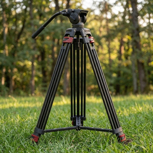 Heavy Duty Professional Aluminum Alloy Tripod 1.8 Meter Fluid Head DSLR Camera Stand 10kg Load Capacity 800mm Folded Length