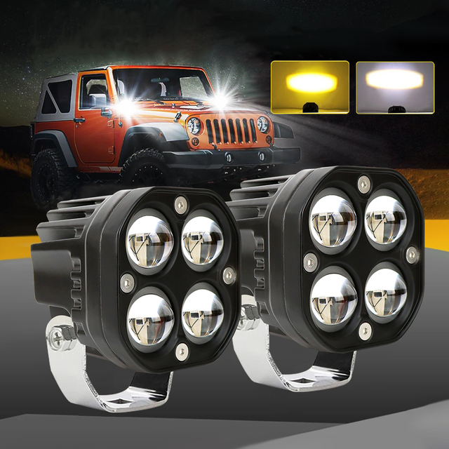 3inch Led Work Spotlights 24V 12V Headlights for Motorcycles Flood Led Bar Fog Light DRL for Car Truck 4x4 Off Road ATV
