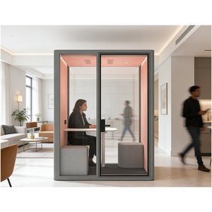 Современная переговорная капсула Graki M из алюминиевого сплава со встроенным диваном-кроватью и местом для хранения, средний размер - Product Image 2