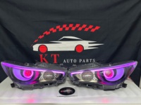 Phares de voiture RGB pour Infiniti Q50, phares LED en forme de lune, yeux de démon, phares modifiés d'origine