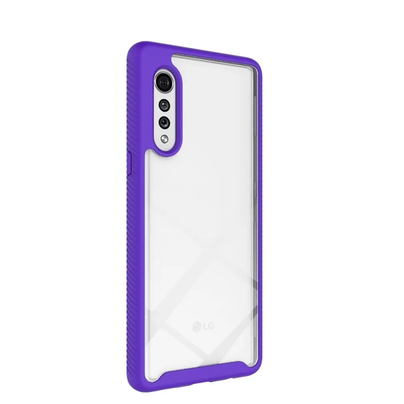 Casing Pelindung Ponsel Tahan Guncangan, Casing Ponsel Seri Warna Solid Ditingkatkan, Casing Pelindung TPU + PC Tahan Guncangan untuk LG Velvet Langit Berbintang