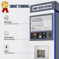 Máquina Expendedora de Agua ATM 800GPD/1200GPD/1600GPD con Sistema de Pago con Monedas/Billetes/Tarjeta POS para Comunidades/Áreas Comerciales