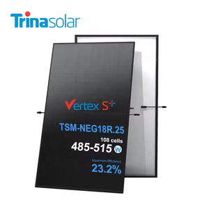 <span class=keywords><strong>Trina</strong></span> TSM-NEG18R.25 485-515W 490 495 500 505 510 watts Panneaux solaires Vertex S + Topcon Modules solaires entièrement noirs 30 ans de garantie - Product Image 1