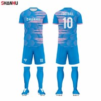 Ensemble d'uniformes de football unisexe, séchage rapide, respirant, pour hommes et femmes, maillot de football, kit de sport, course à pied, gym, t-shirt, short, 2 pièces