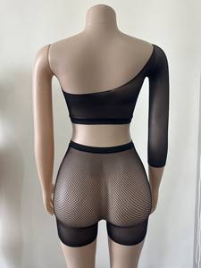 New Sexy Women Sheer Fishnet body Mesh Nightclub Lingerie See Through Exotic body collant <span class=keywords><strong>tuta</strong></span> intera manica - Product Image 2