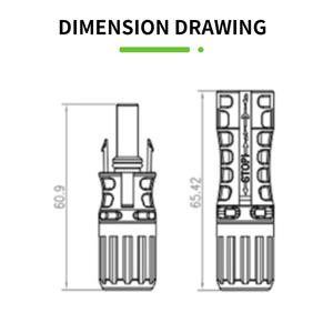 Venta caliente de fábrica IP67 1500V PV conector Solar Multi pines macho y hembra montaje en Cable conector fotovoltaico Solar - Product Image 2