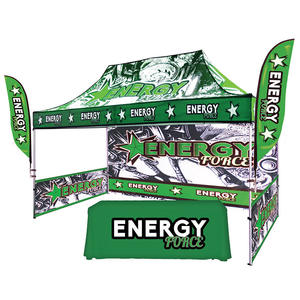 Tente pop-up 10x10 personnalisée <span class=keywords><strong>pas</strong></span> <span class=keywords><strong>cher</strong></span> auvent gazebo camping extérieur échoppe de marché préfabriqué toit tente d'exposition avec couverture de table - Product Image 3