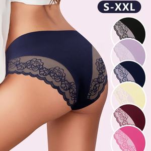 Ventes en gros de sous-vêtements sexy en dentelle pour femmes grandes tailles, lingerie transparente tendance pour jeunes filles, culotte élégante transparente - Product Image 6