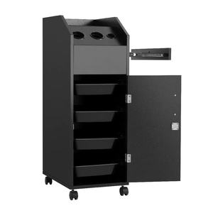 Carrito de Almacenamiento de Belleza, Soporte para Secador de Pelo, Equipo de Estilista, Ruedas Giratorias con Bloqueo, Carrito de Salón - Product Image 6