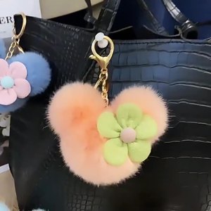 Popular Cute Cartoon Plush Key Chain Creative Car Key Hanging Accessories and Small Gift for Bag Pendant Dolls