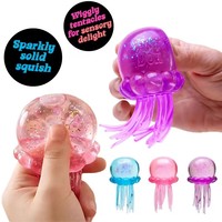 Jouet Méduse Squishy pour Boîte Mystère Couleur Aléatoire Matériau TPR Non Collant Doux à Presser Relaxant Anti-Stress Jouet Sensoriel Cadeau
