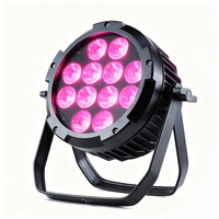 Projecteur LED sans fil étanche pour extérieur 12x18W IP65 RGBWA UV 6-en-1 rechargeable sur batterie