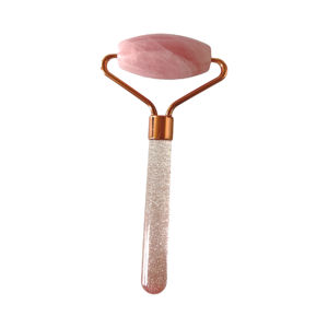 Haute Qualité Cou Tête Visage Masseur Rose Quartz GuaSha rose Jade Pierre Rouleau pour Masseur Facial - Product Image 2