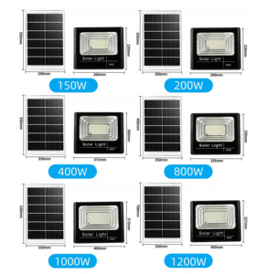 Năng lượng mặt trời dẫn nhẹ Lũ lụt IP67 không thấm nước ngoài trời Vườn đèn 150W-1200W - Product Image 2