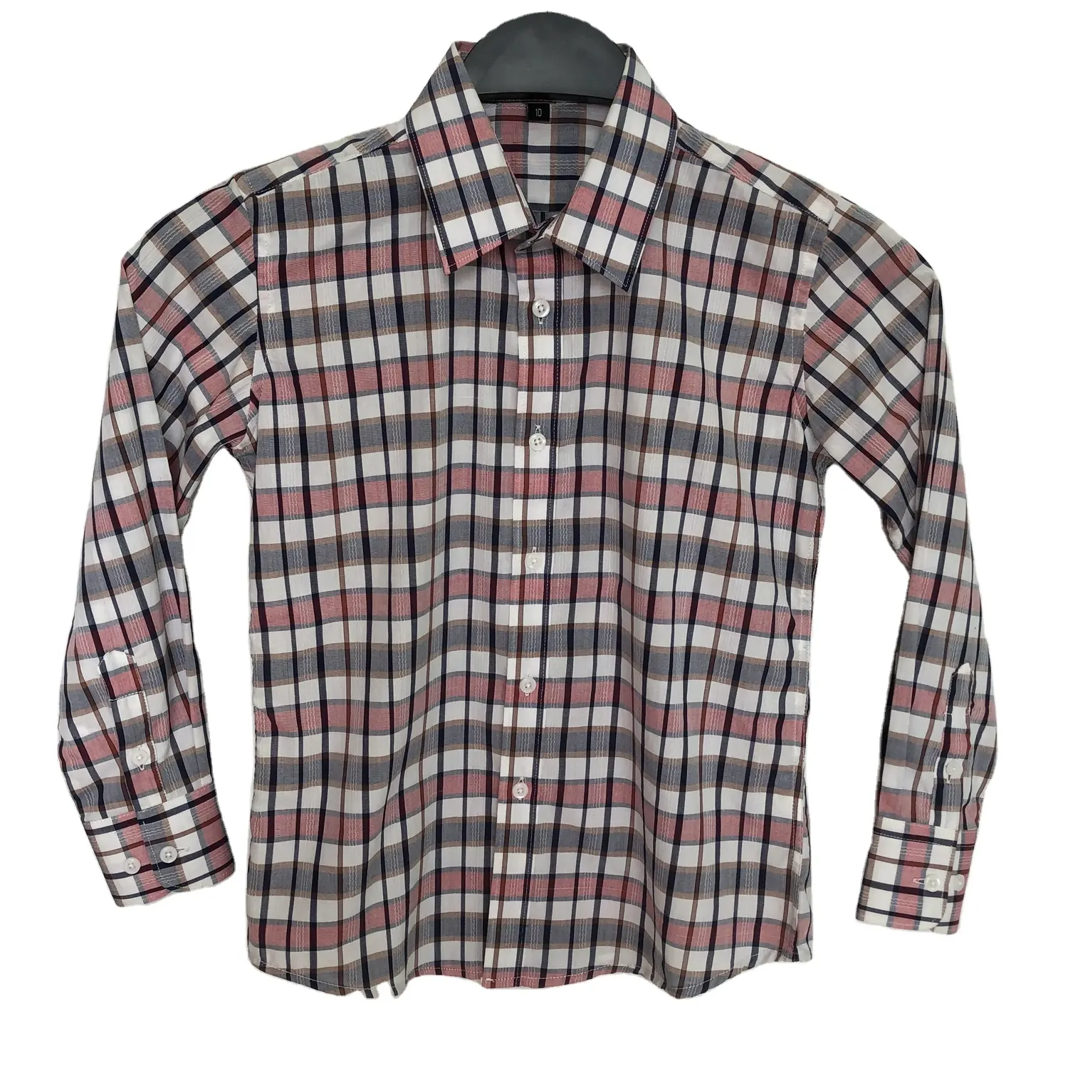 Manufacturer Custom 2-20 Years 100 Percent Cotton Children's Plaids Casual Long Sleeve Shirt For Boys