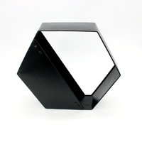 Pot de fleurs hexagonal noir, personnalisé en usine, durable, décoration, pratique pour la plante