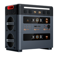 Station d'alimentation portable LiFePO4 2400W 2016Wh avec contrôleur MPPT, charge sans fil UPS, allume-cigare pour voiture et camping-car, extérieur