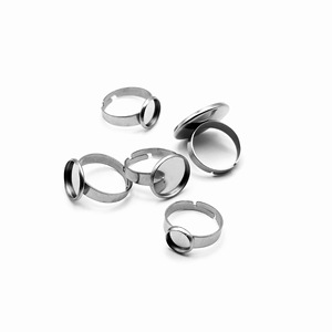Stainless Steel Round <b>Ring</b> Setting <b>Adjustable</b> Base For DIY Jewelry Making Tools - Product Image 5